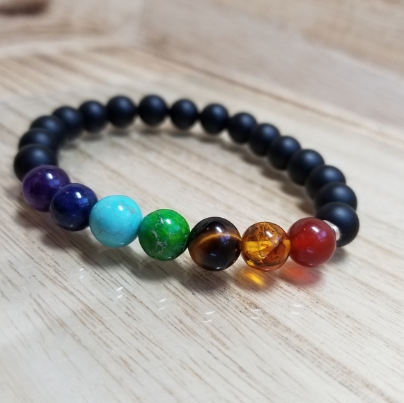 7 Chakra Healing Stretch Bracelet - Picture 6 of 8